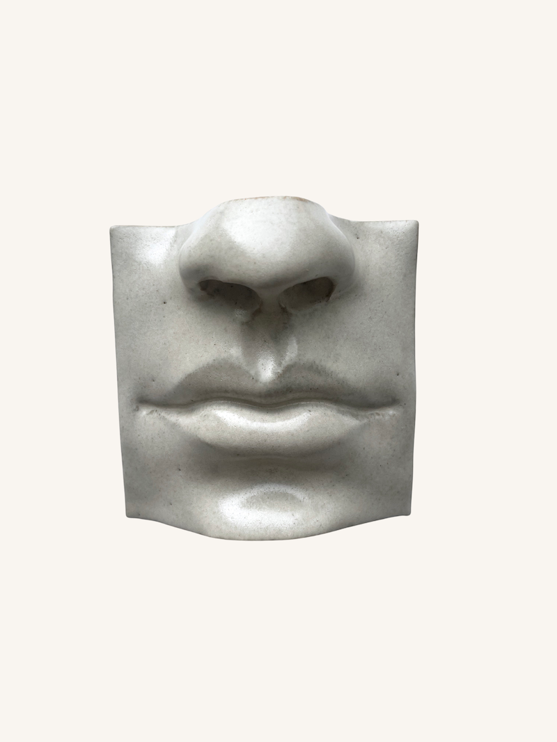 Square Mouth No. 1 Relief | Antique White