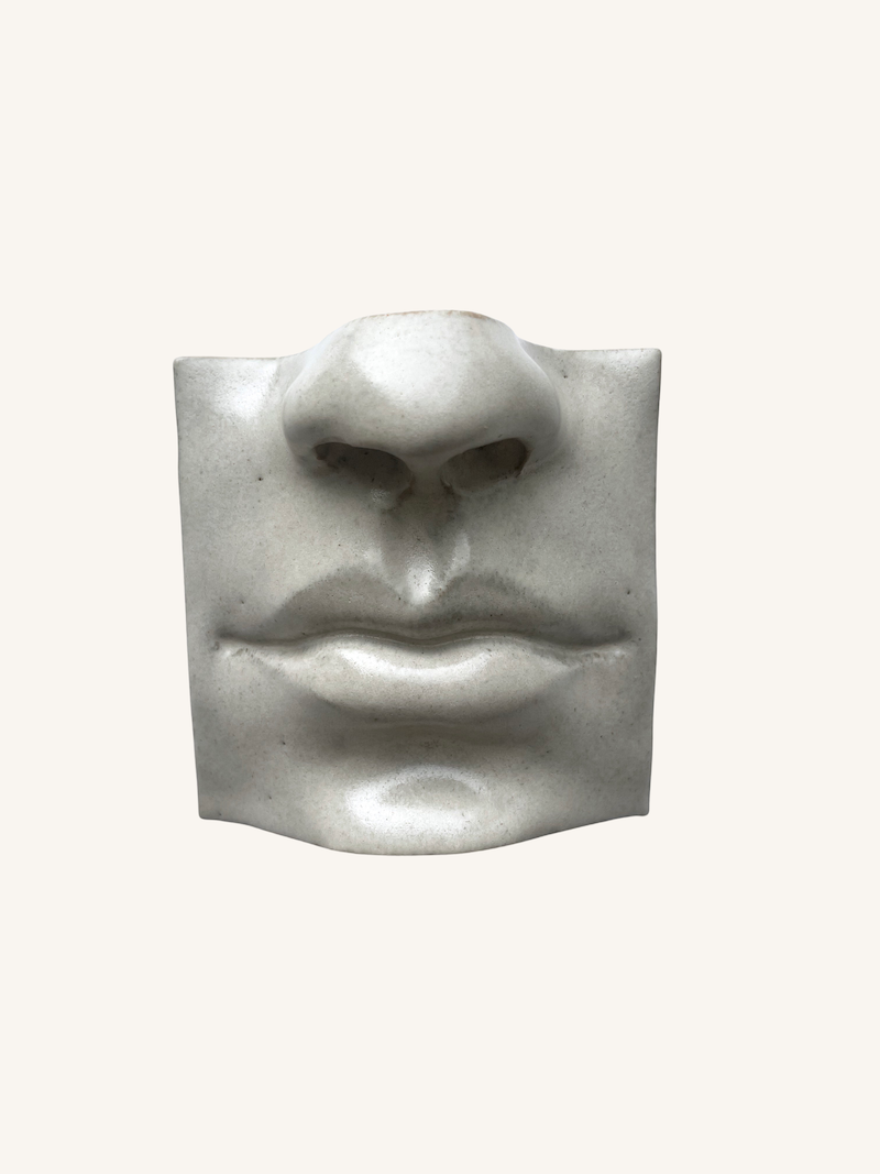 Square Mouth No. 1 vægrelief | Antique White