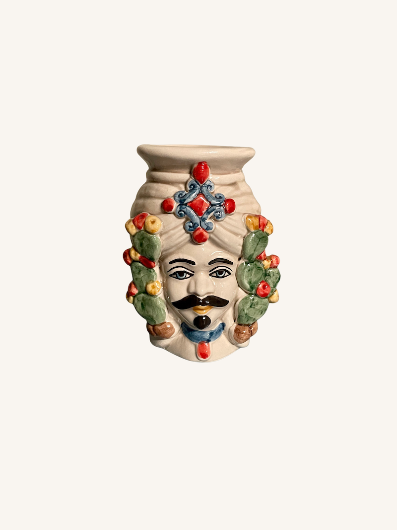 Mini Sultan White | Sicilian head vase