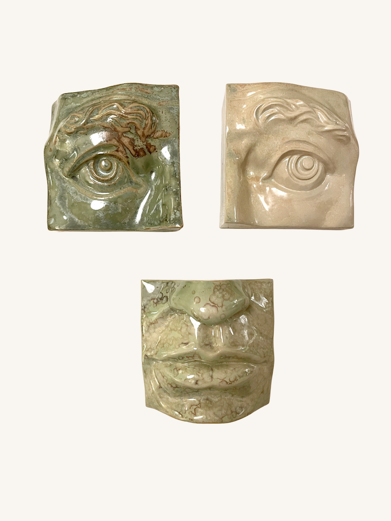 Square Mouth No. 1 vægrelief | Copper Green