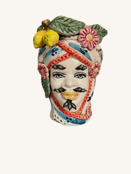 Mini Sultan White | Sicilian head vase
