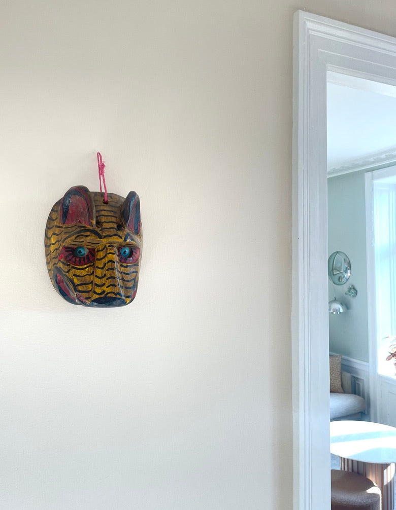 Hand Carved Mask ~ Yellow Jaguar