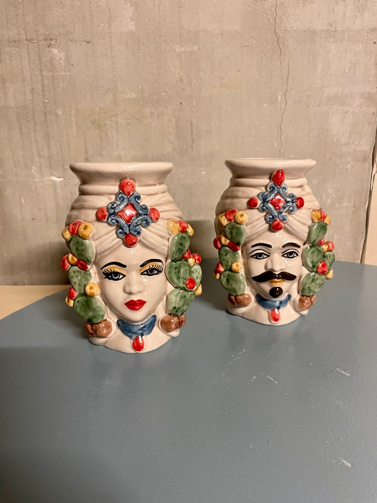 Mini Sultan White | Sicilian head vase