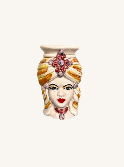 Mini Sultan White | Sicilian head vase