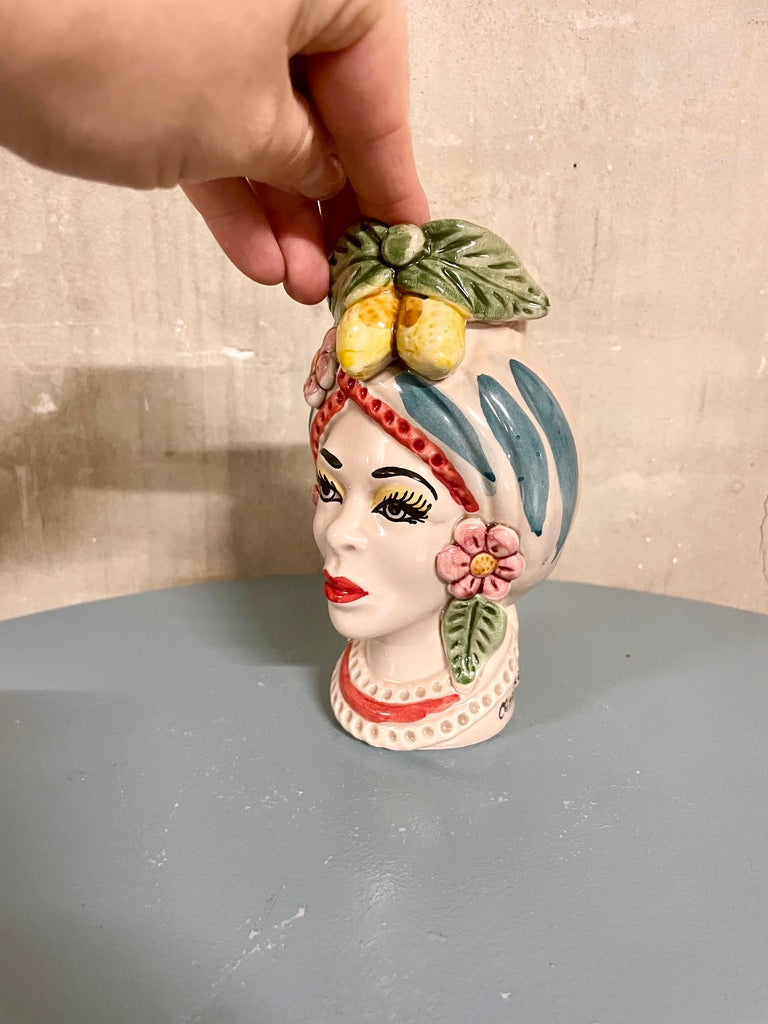 Mini Sultan White | Sicilian head vase