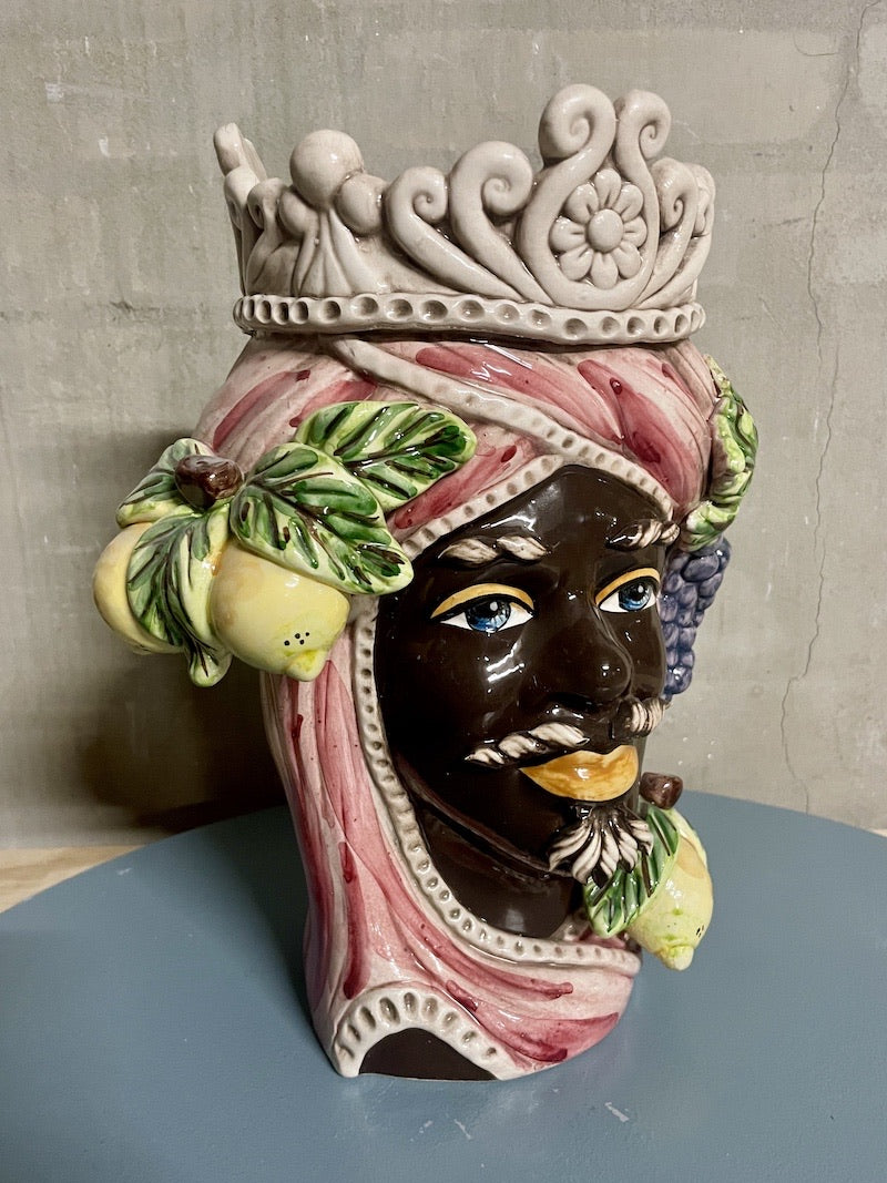 Mini Sultan White | Sicilian head vase