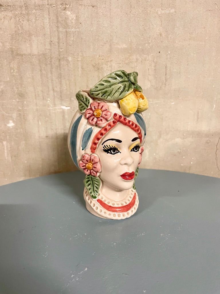 Mini Sultan White | Sicilian head vase