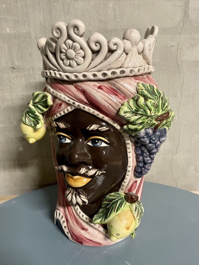 Mini Sultan White | Sicilian head vase