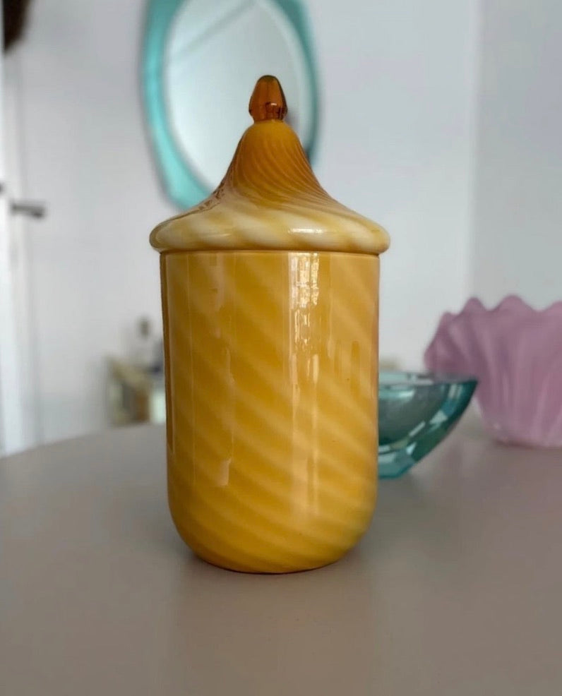 Vintage candy bowl ~ Pink / clear