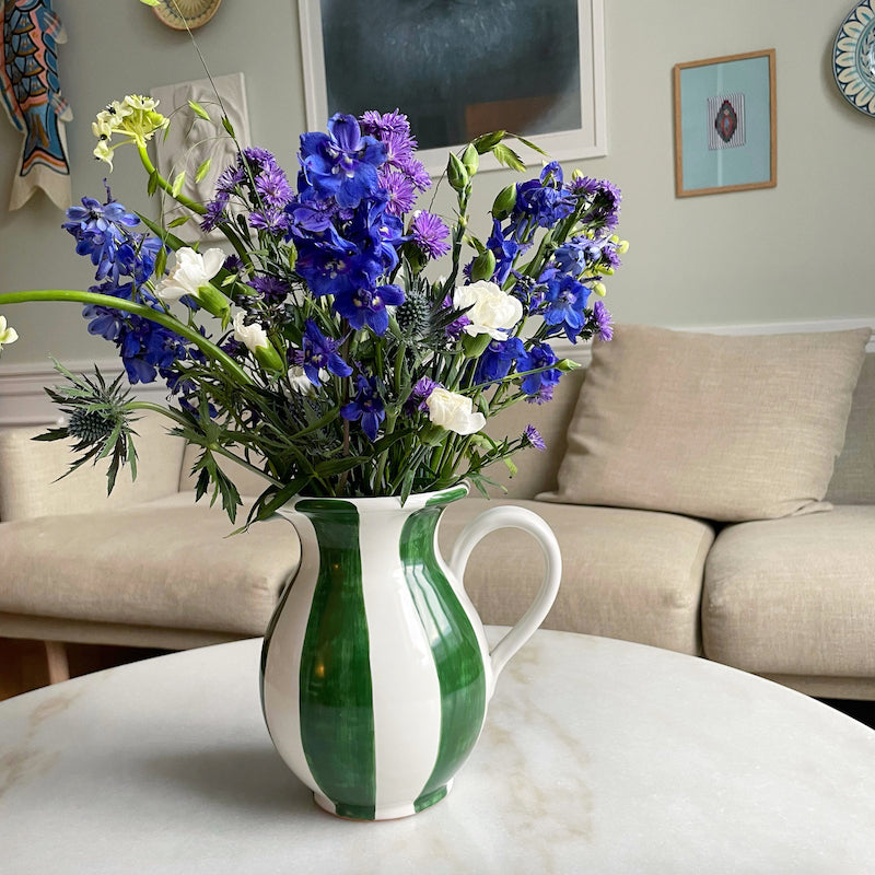 Italiensk kande med striber 〰️ Grøn