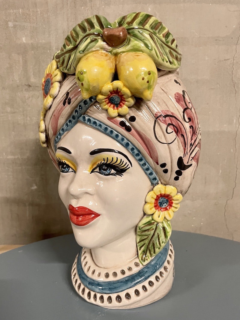 Mini Sultan White | Sicilian head vase