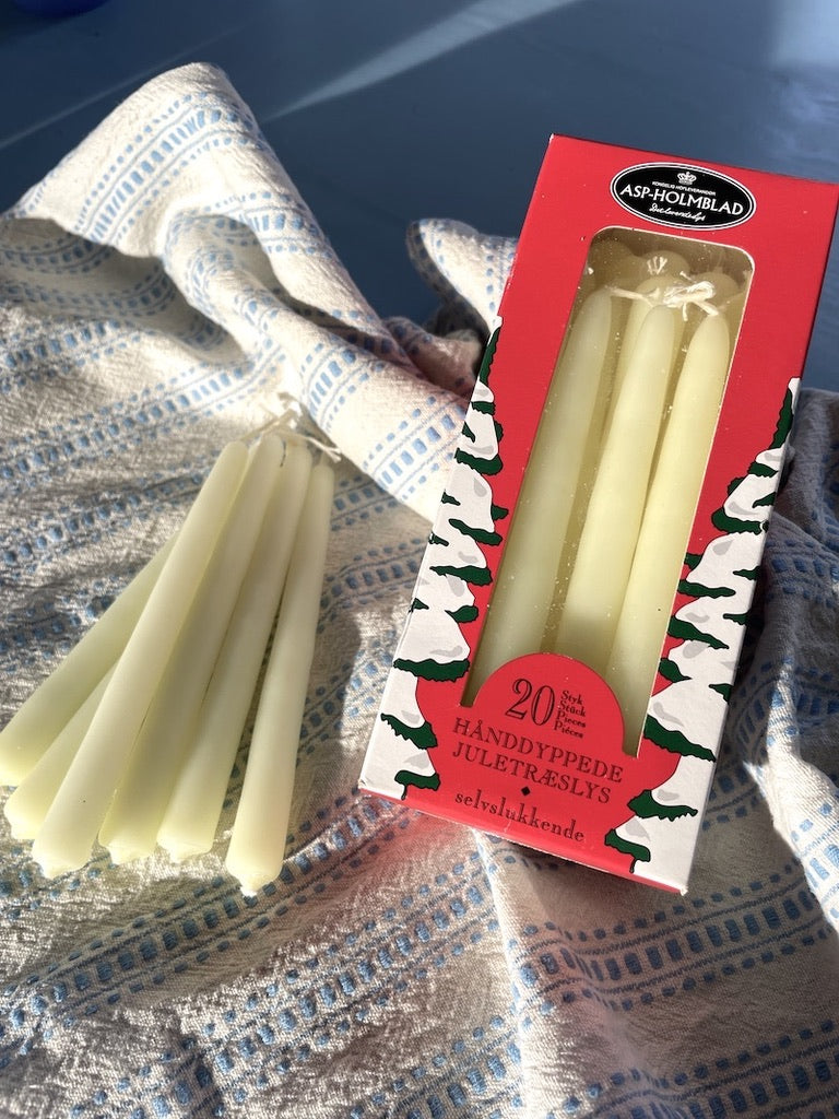 Hånddyppede juletræslys til julekarruseller