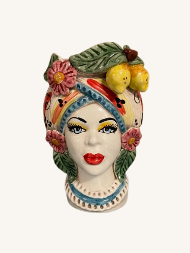 Mini Sultan White | Sicilian head vase