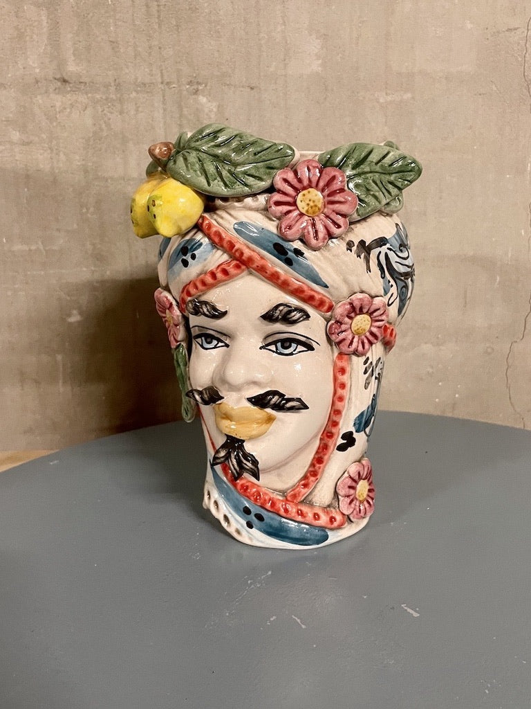 Mini Sultan White | Sicilian head vase