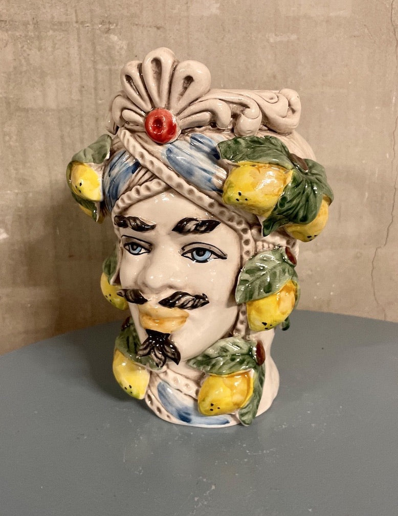 Mini Sultan White | Sicilian head vase