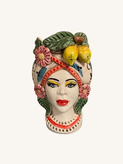 Mini Sultan White | Sicilian head vase