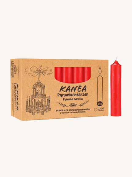 Lys til julekarruseller, 24 stk. røde