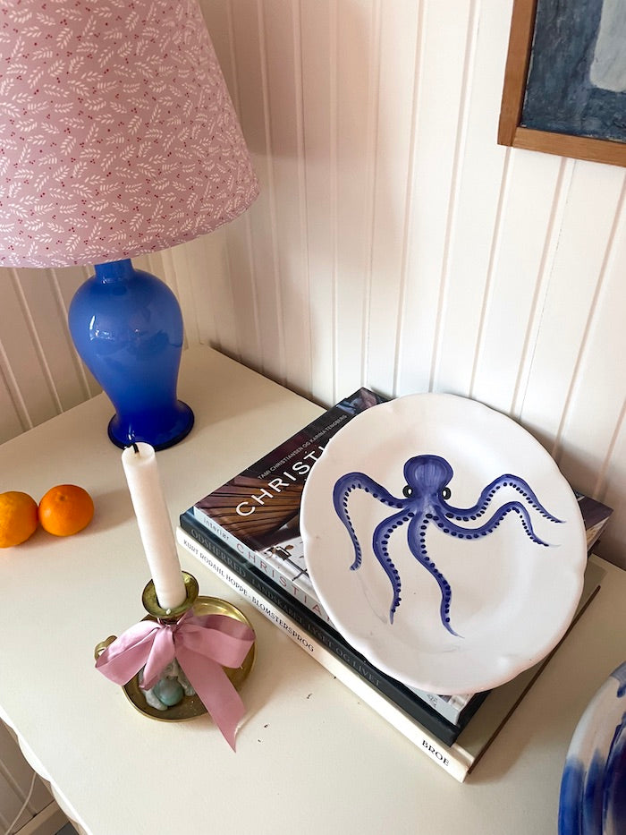 Håndmalet Amalfi fad med blæksprutter