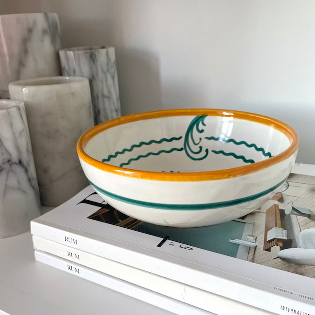 Håndmalet Amalfi skål | Verde lille