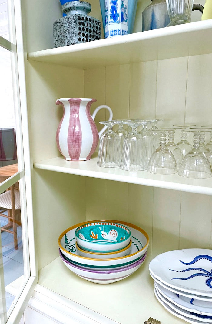 Amalfi stor håndmalet skål | Verde