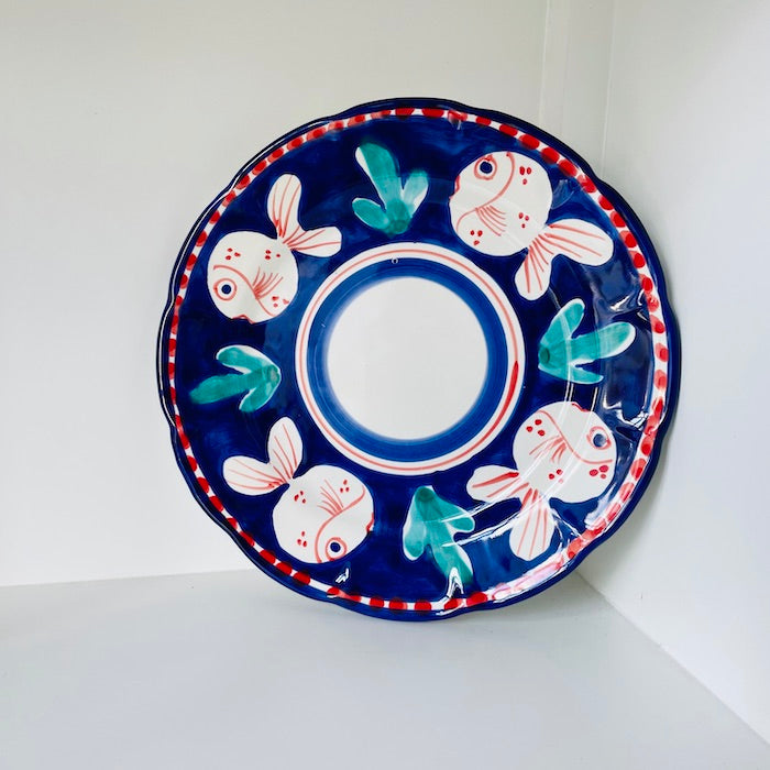 Amalfi håndmalet fad / tallerken  | Fisk