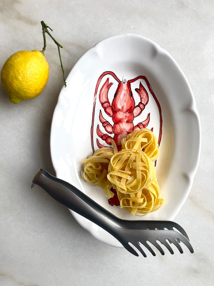 Håndmalet Amalfi Hummerfad | Rød