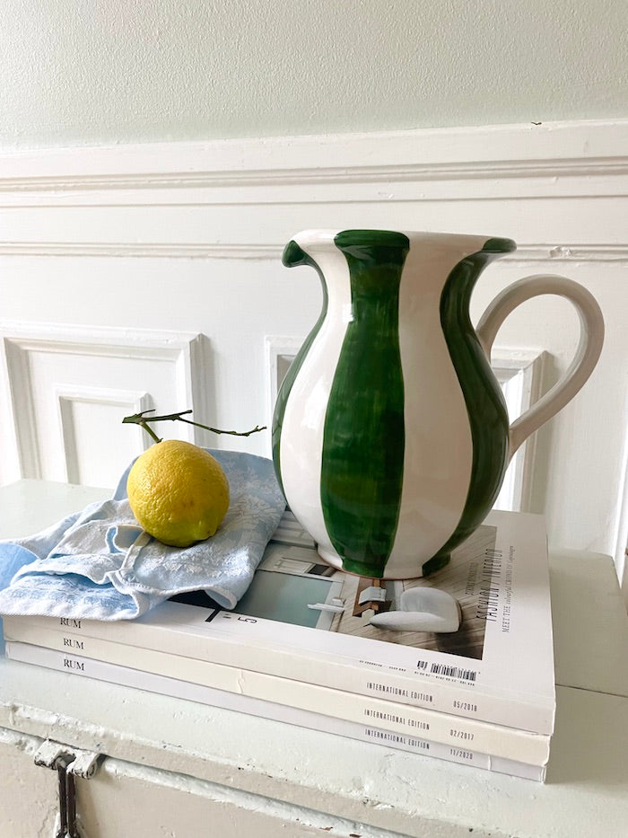 Italiensk kande med striber 〰️ Grøn