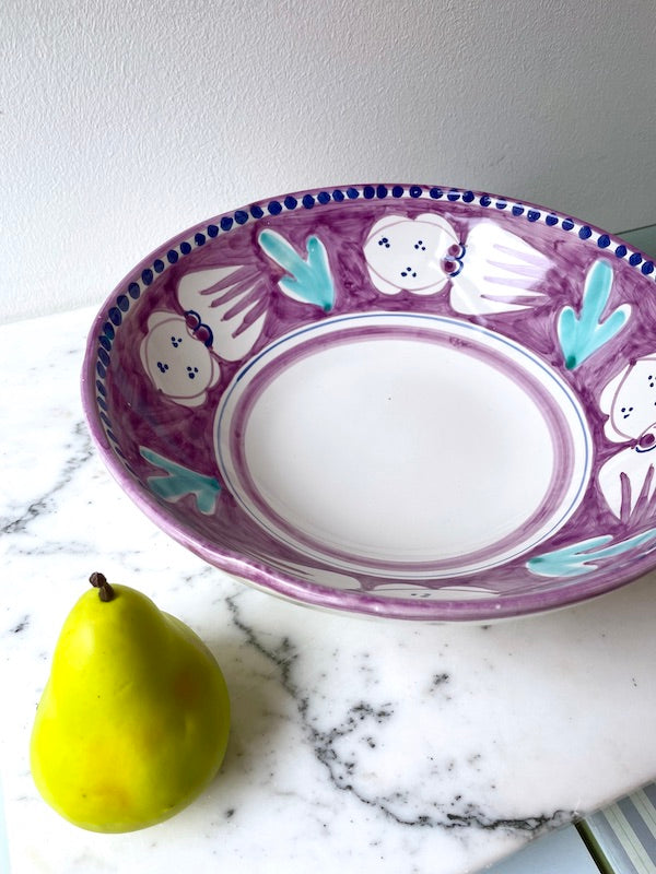 Amalfi håndmalet skål | Blæksprutte