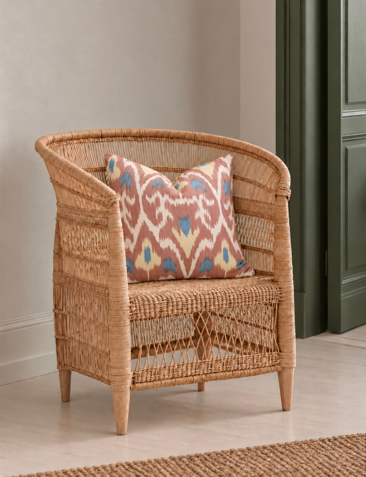 Håndvævet Ikat silkepude no. 9