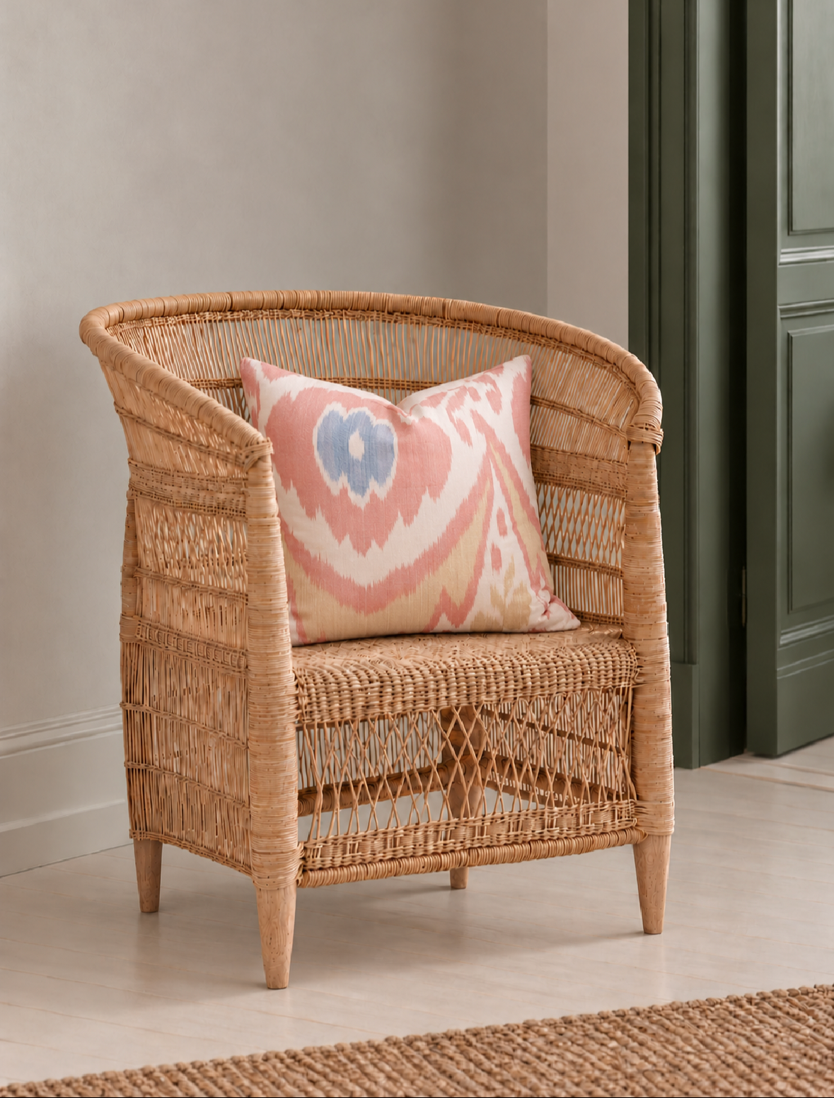 Håndvævet Ikat silkepude no. 6