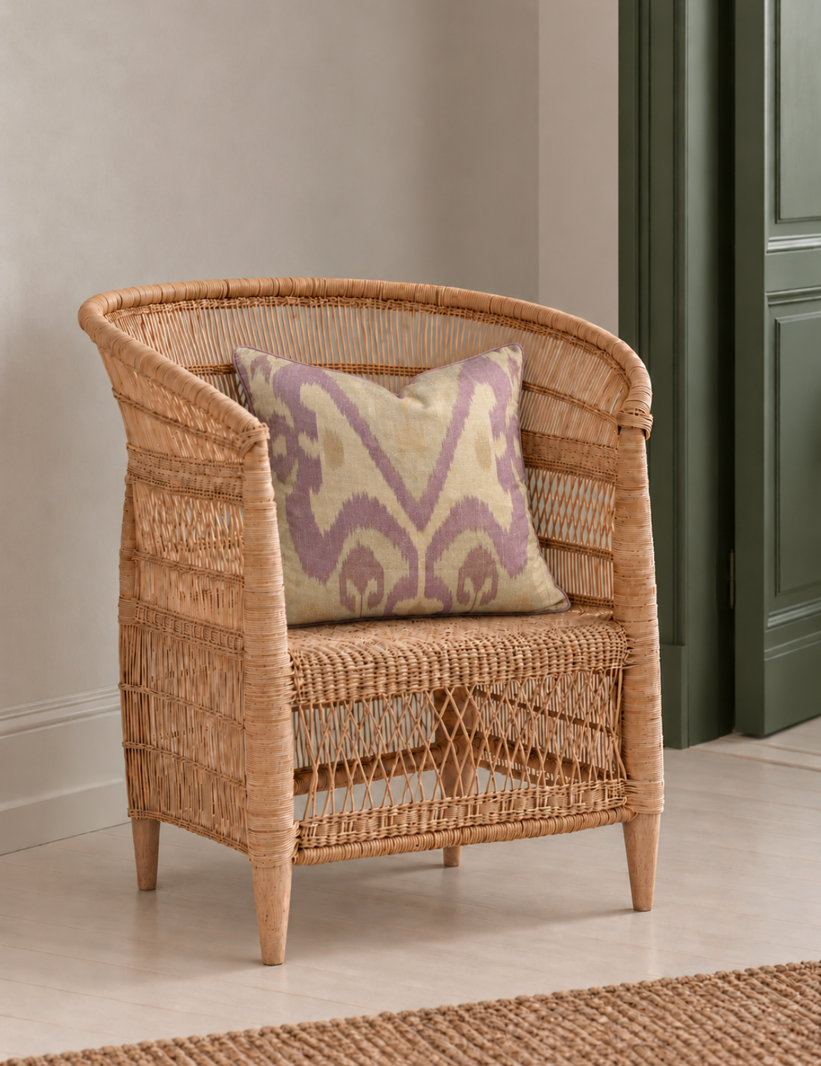 Håndvævet Ikat silkepude no. 5