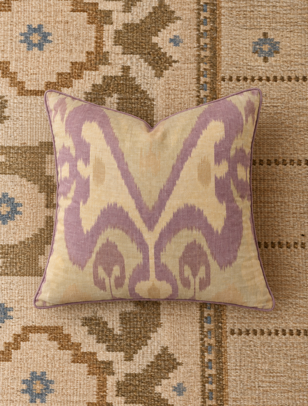 Håndvævet Ikat silkepude no. 5