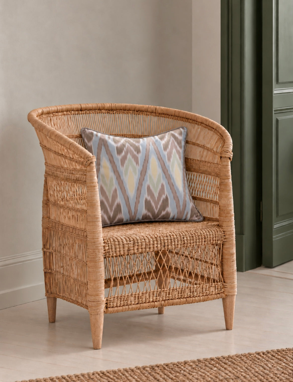 Håndvævet Ikat pude no. 3