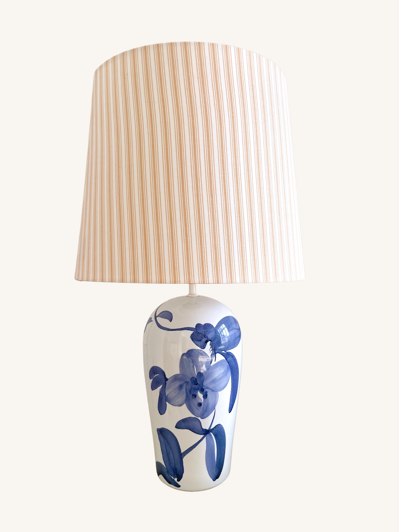 Håndmalet unika bordlampe