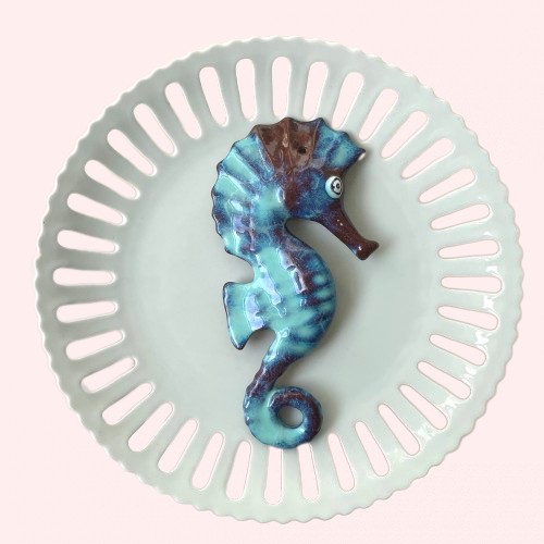 Handmade Seahorse Turquoise ~ Wall hanging