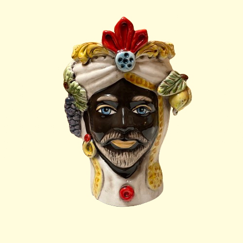 Papa Sultan Bianco | Sicilian head vase