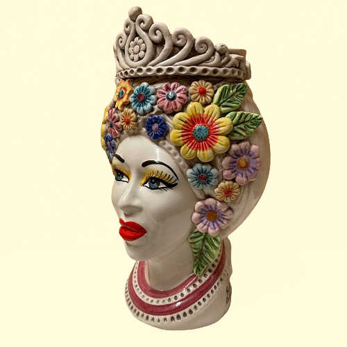Regina Primavera Grande | Sicilian head jar