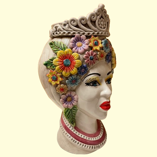 Regina Primavera Grande | Sicilian head jar