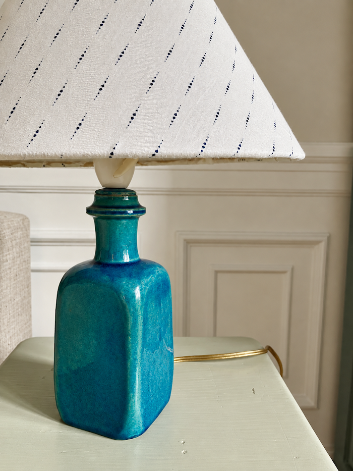 Kähler turkis vintage bordlampe
