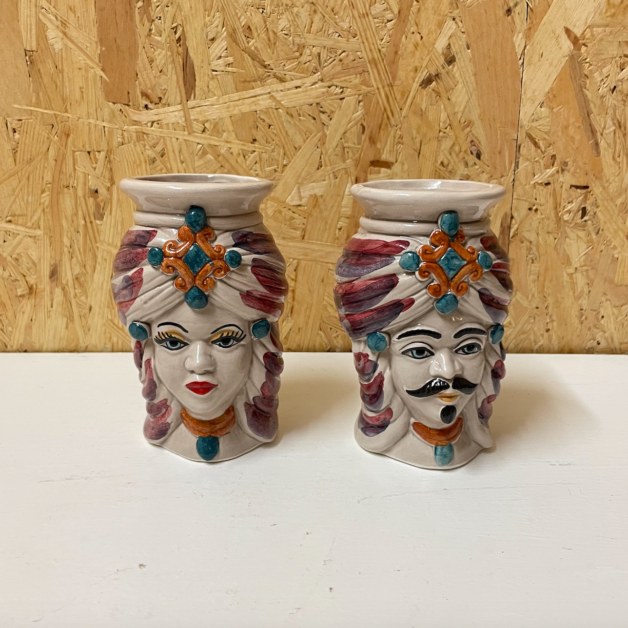 Mini Sultan &amp; Donna dark pink | Sicilian head vase