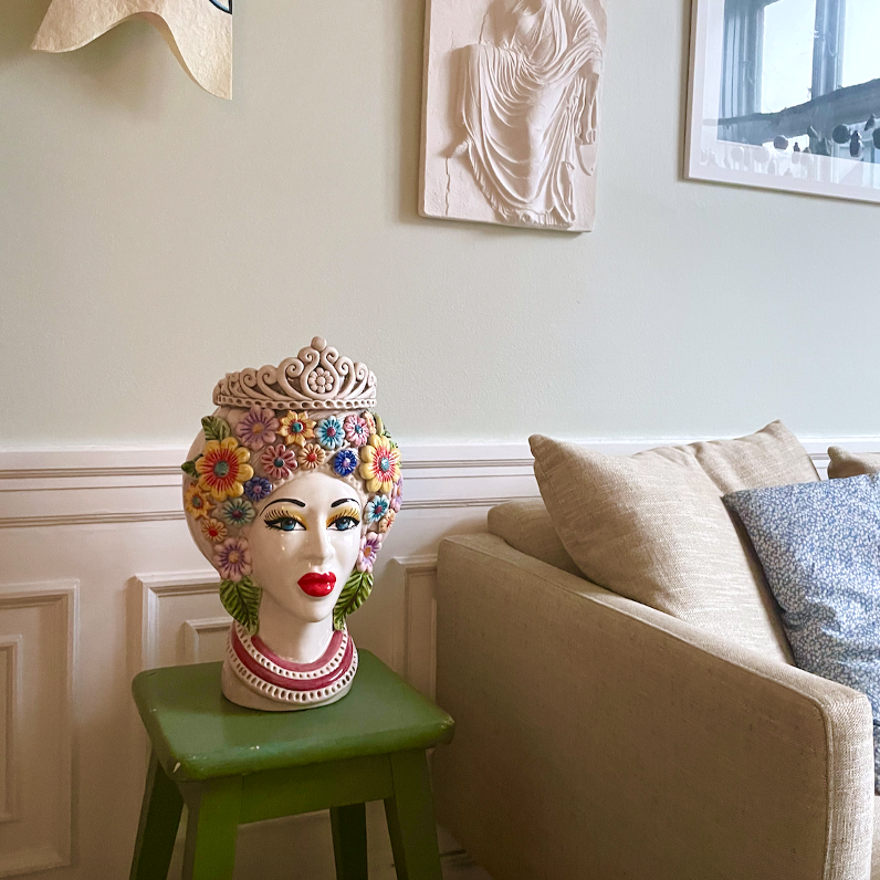 Regina Primavera Grande | Sicilian head jar