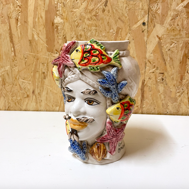 Uomo Pesce | Sicilian head vase