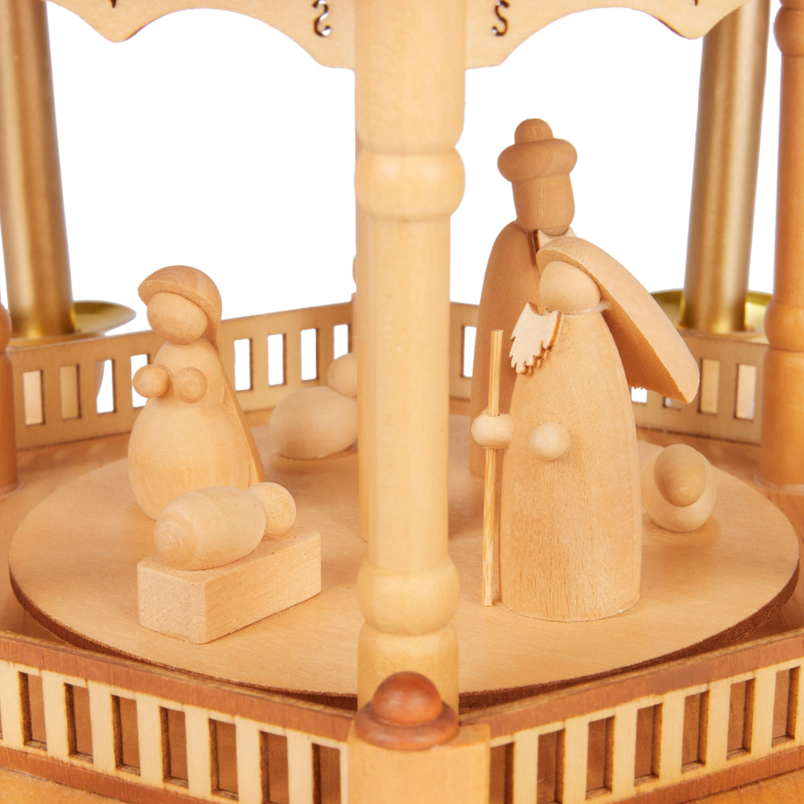 Stor Weihnacht Pyramide / Julekarrusel i træ no. 5