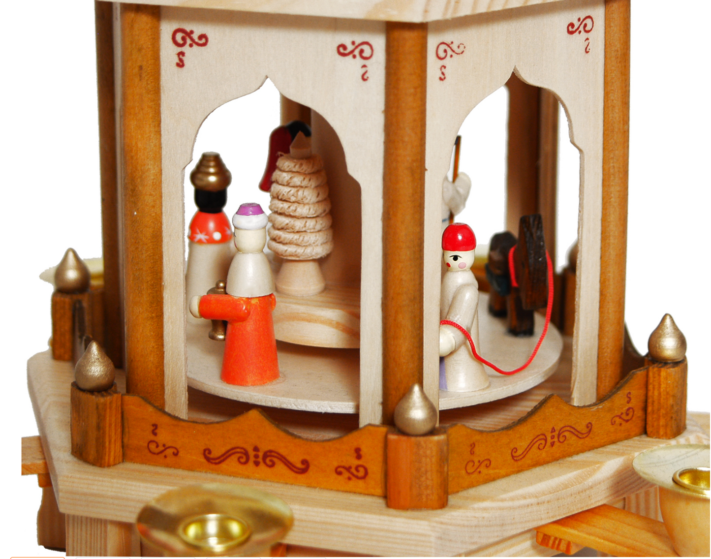 Stor Weihnacht Pyramide / Julekarrusel i træ no. 6