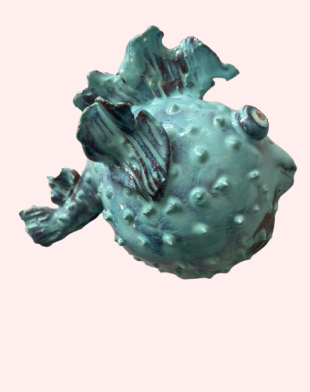 Håndlavet pindsvinfisk no. 8 〰️ vægophæng