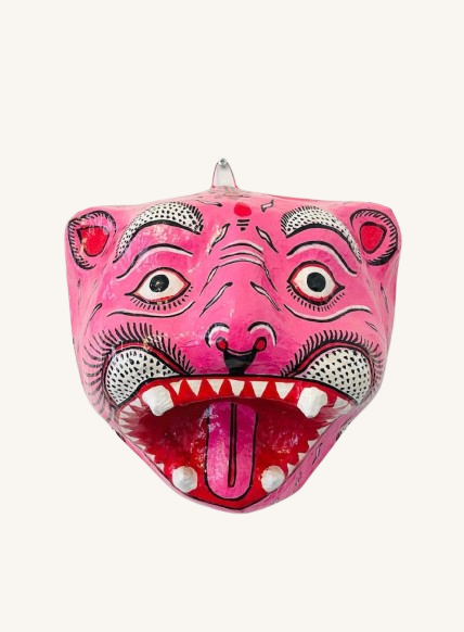 Original Bengal tiger mask from India | Pink