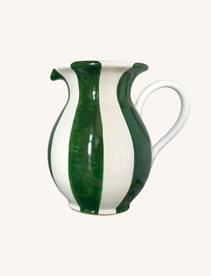Italiensk kande med striber 〰️ Grøn