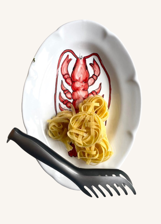 Håndmalet Amalfi Hummerfad | Rød