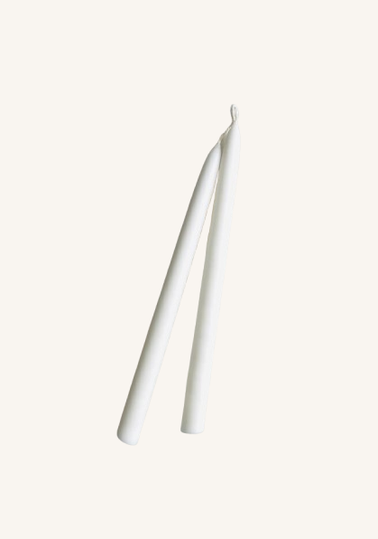 Funen hand-dipped candles | White