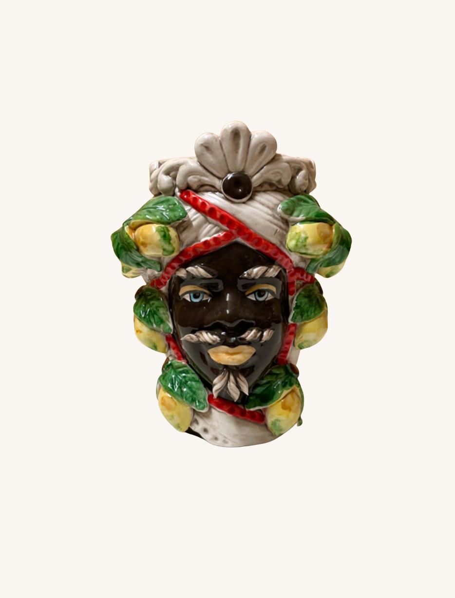 Uomo Limone Moro | Sicilian head vase